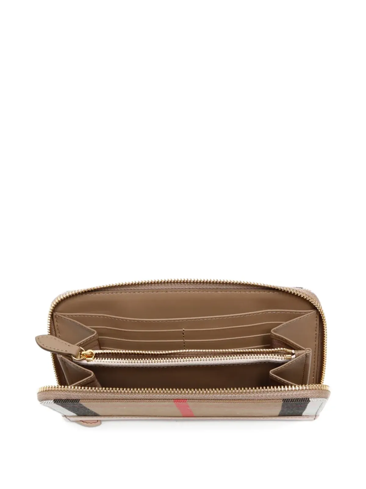 Burberry Pre-Owned チェック柄ジップアラウンド財布 - 画像5