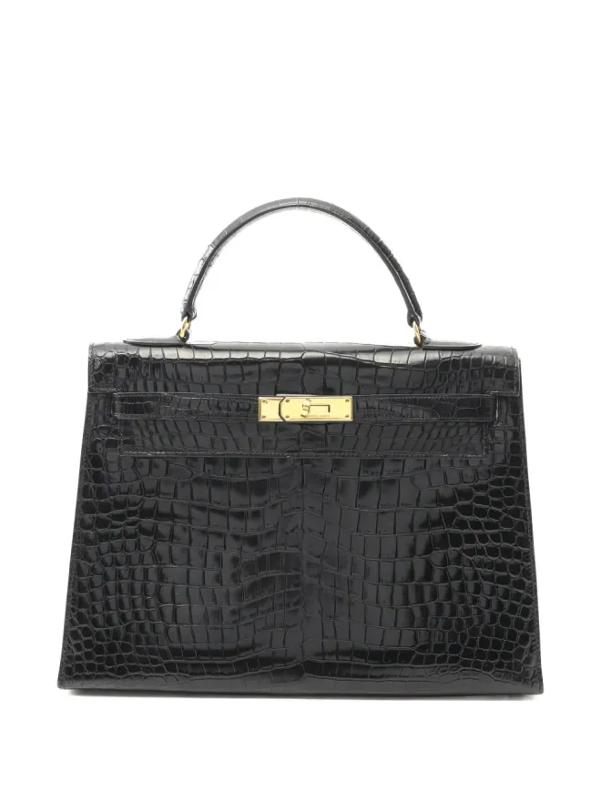 Hermès Pre-Owned Hermès Pre-Owned ケリー クロコダイル型押し レザーハンドバッグ 2ウェイの商品画像