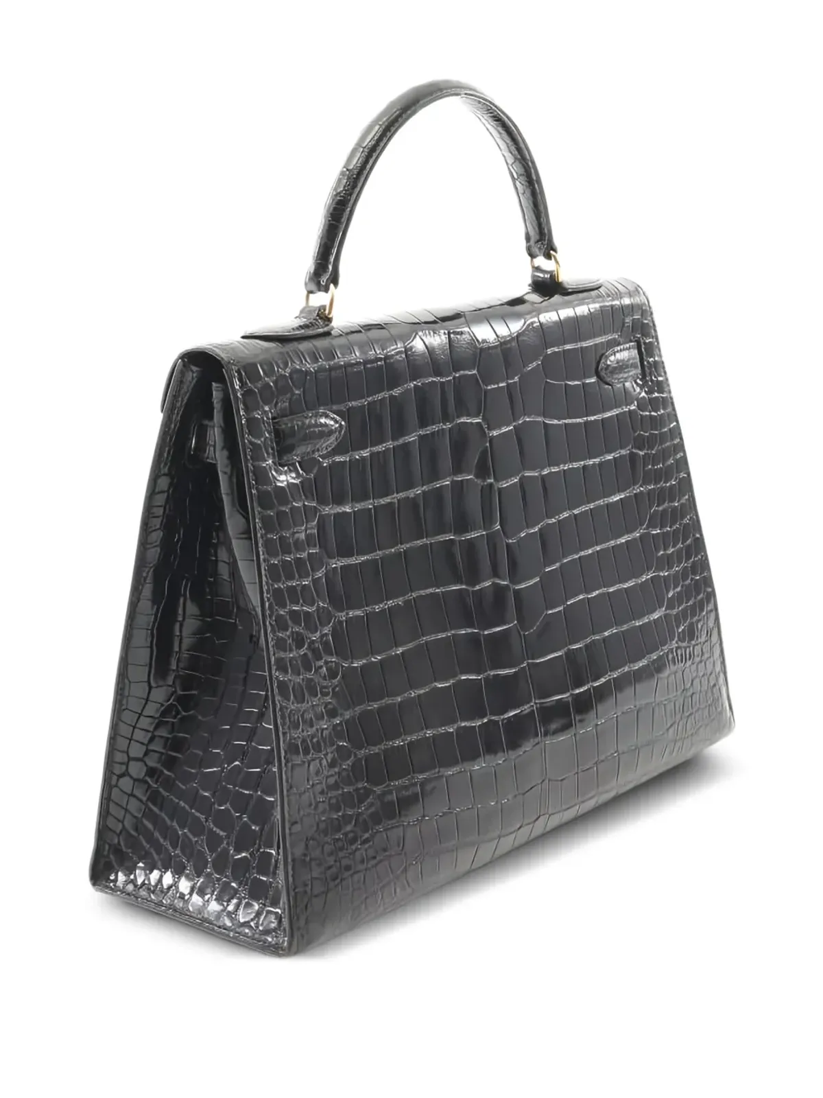 Hermès Pre-Owned ケリー クロコダイル型押し レザーハンドバッグ 2ウェイ - 画像2