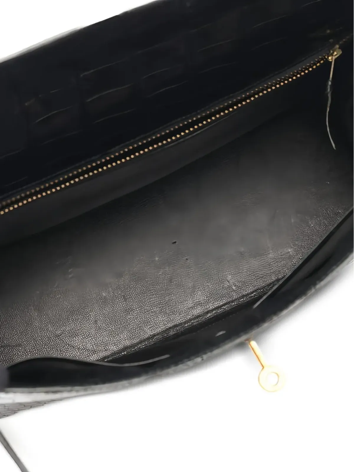 Hermès Pre-Owned ケリー クロコダイル型押し レザーハンドバッグ 2ウェイ - 画像3