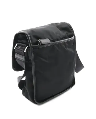 Prada Pre-Owned leather-trim shoulder bag - Black - サムネイル2