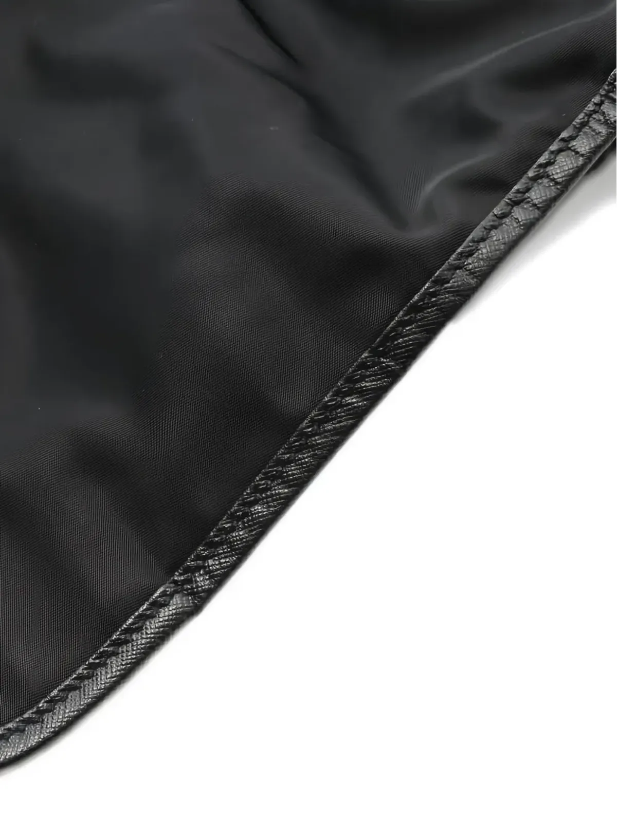 Prada Pre-Owned leather-trim shoulder bag - Black - 画像4
