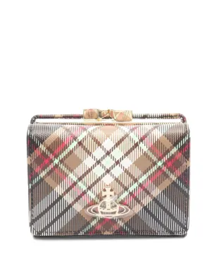 Vivienne Westwood Pre-Owned Small Frame plaid Orb wallet - Brown - サムネイル1