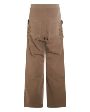 Rick Owens DRKSHDW ブラウンのワイドレッグパンツ - サムネイル2