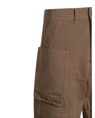 Rick Owens DRKSHDW ブラウンのワイドレッグパンツ - サムネイル4