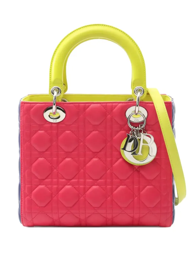 Christian Dior Pre-Owned Christian Dior Pre-Owned レディ ディオール カラーブロック ツーウェイ ハンドバッグの商品画像