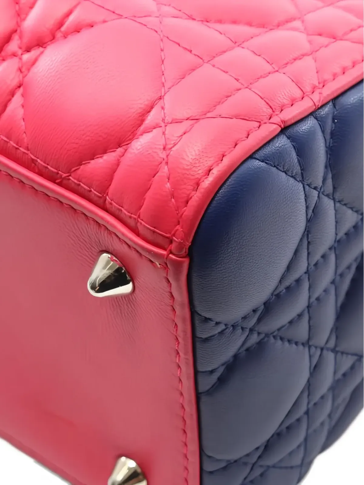 Christian Dior Pre-Owned レディ ディオール カラーブロック ツーウェイ ハンドバッグ - 画像5