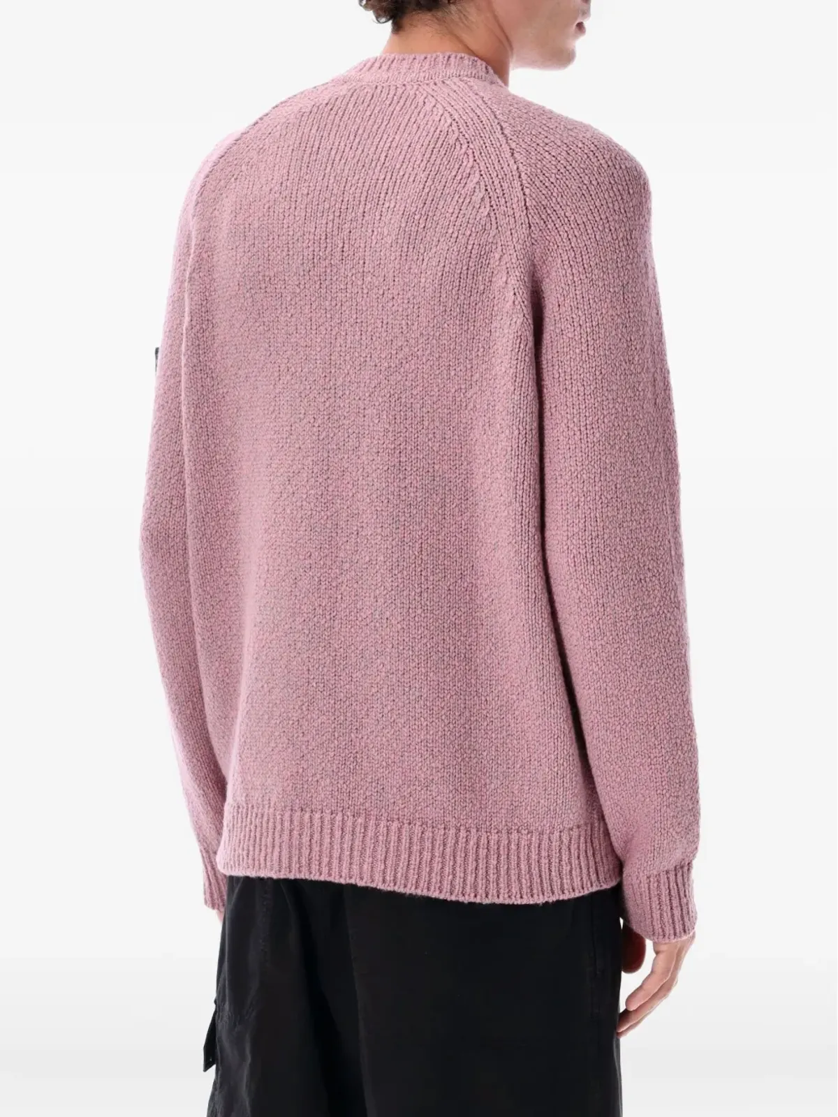 Stone Island ラグランスリーブ ウールセーター ピンク - 画像2