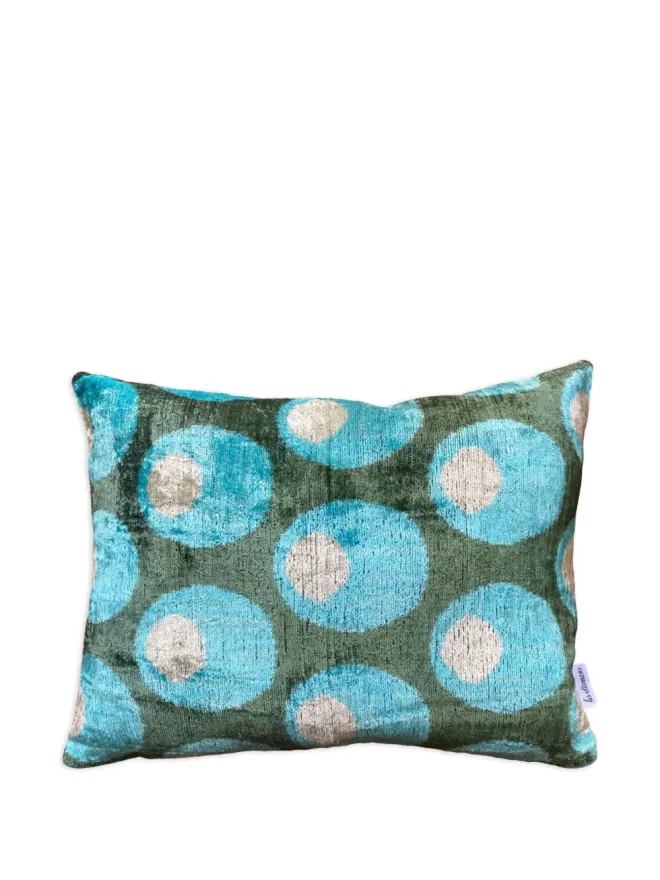 Les-Ottomans Les-Ottomans シルク ポルカドット クッションの商品画像