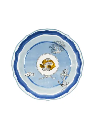 BACi MILANO scalloped-edge fish plate - Blue - サムネイル1