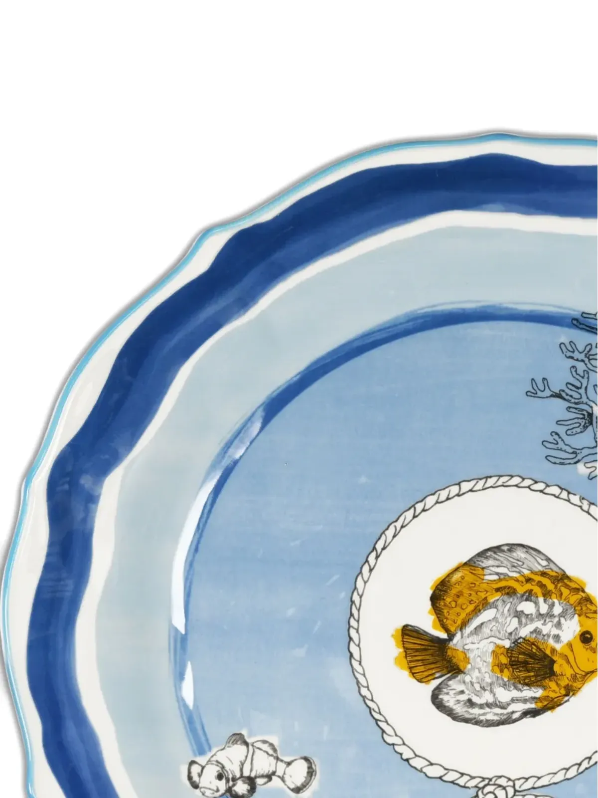 BACi MILANO scalloped-edge fish plate - Blue - 画像2