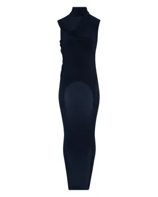 Jean Paul Gaultier ブルーのドレープドレス - サムネイル1