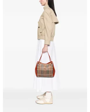Burberry Vintage Haymarket チェック コーテッドキャンバス Canterbury トートバッグ - ブラウン - サムネイル2