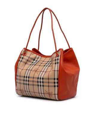 Burberry Vintage Haymarket チェック コーテッドキャンバス Canterbury トートバッグ - ブラウン - サムネイル3