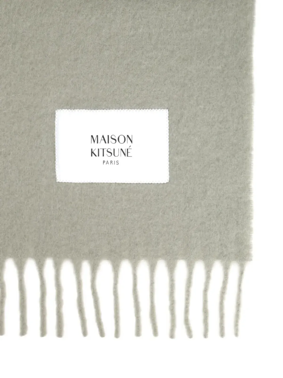 Maison Kitsuné フリンジ付きラベルスカーフ - 画像2