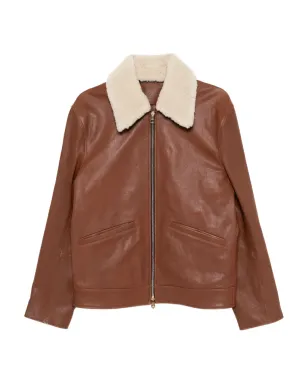 Paul Smith 襟付きレザージャケット - サムネイル1