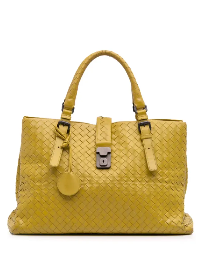 Bottega Veneta Pre-Owned Bottega Veneta Pre-Owned ローマ トートバッグ（イントレチャート） - イエローの商品画像