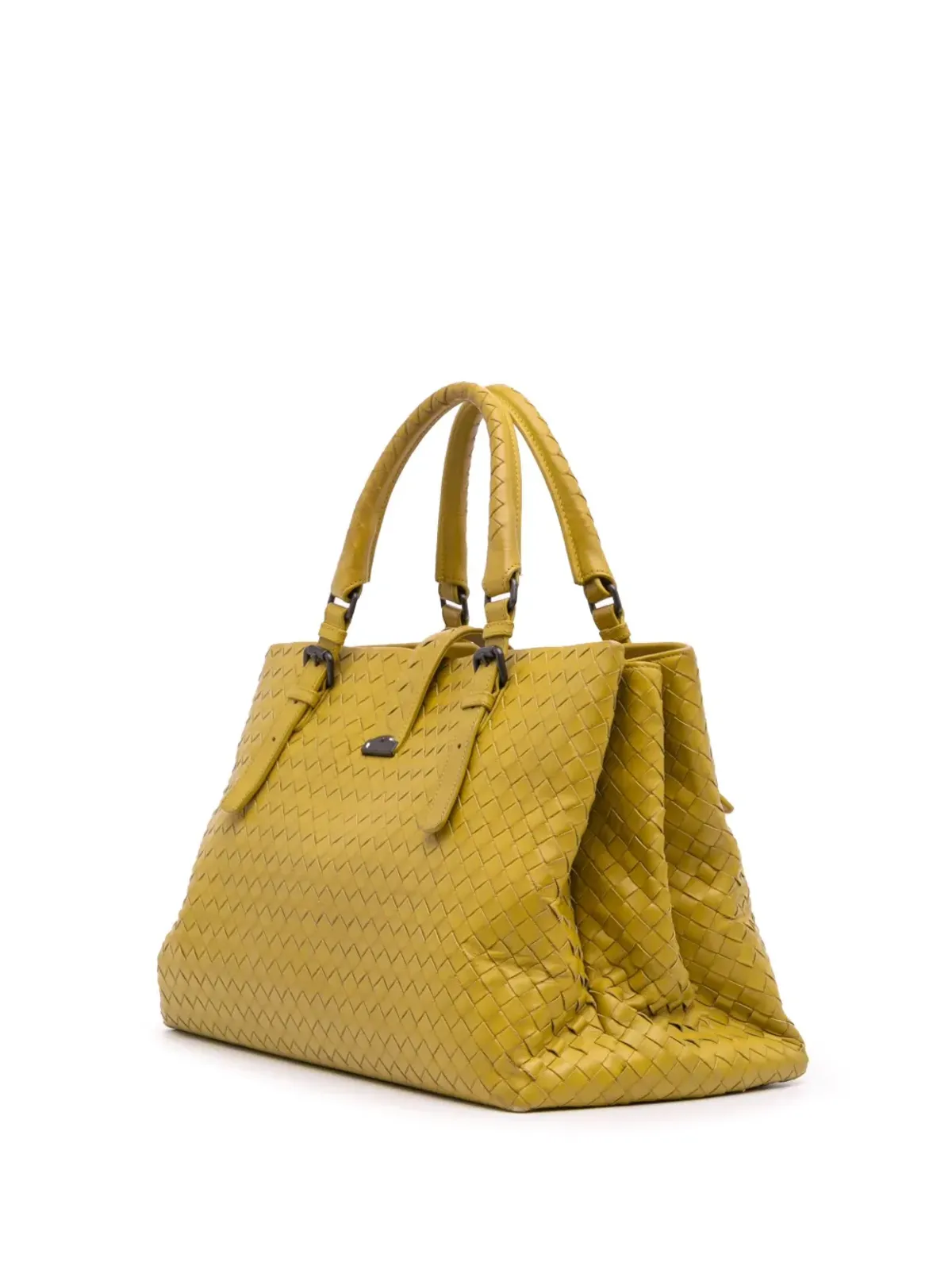 Bottega Veneta Pre-Owned ローマ トートバッグ（イントレチャート） - イエロー - 画像3