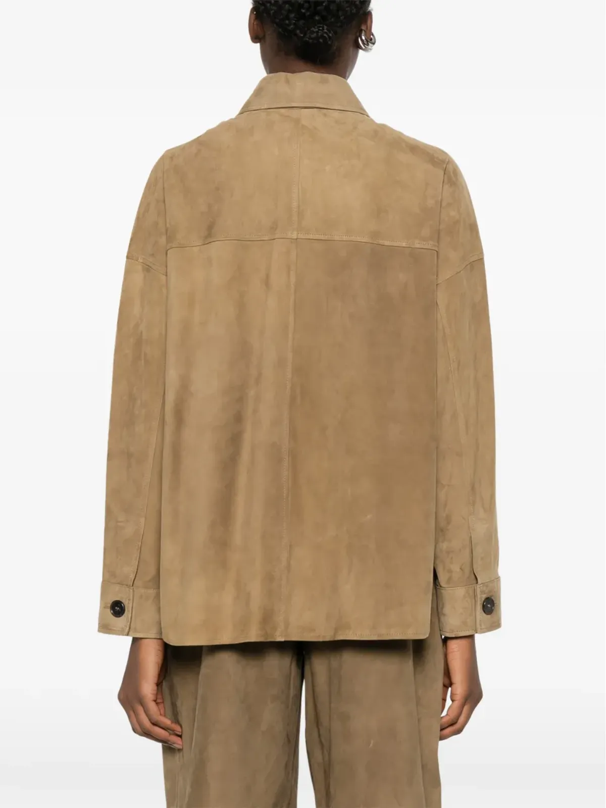 Arma Kaylee suede jacket - Green - 画像4