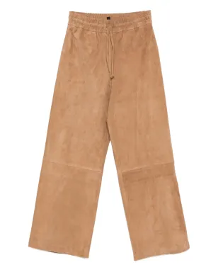Arma Blair elastic-waistband leather trousers - Brown - サムネイル1