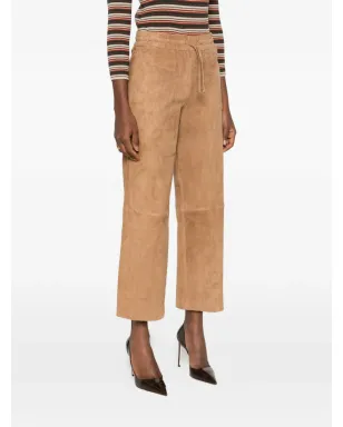 Arma Blair elastic-waistband leather trousers - Brown - サムネイル3