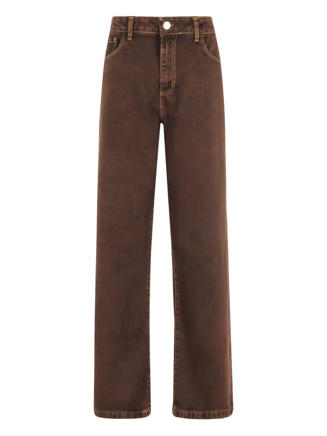 Federica Tosi Federica Tosi ベルトループジーンズ ブラウンの商品画像