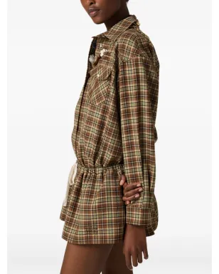 Miu Miu チェック柄Aラインスカート - サムネイル3