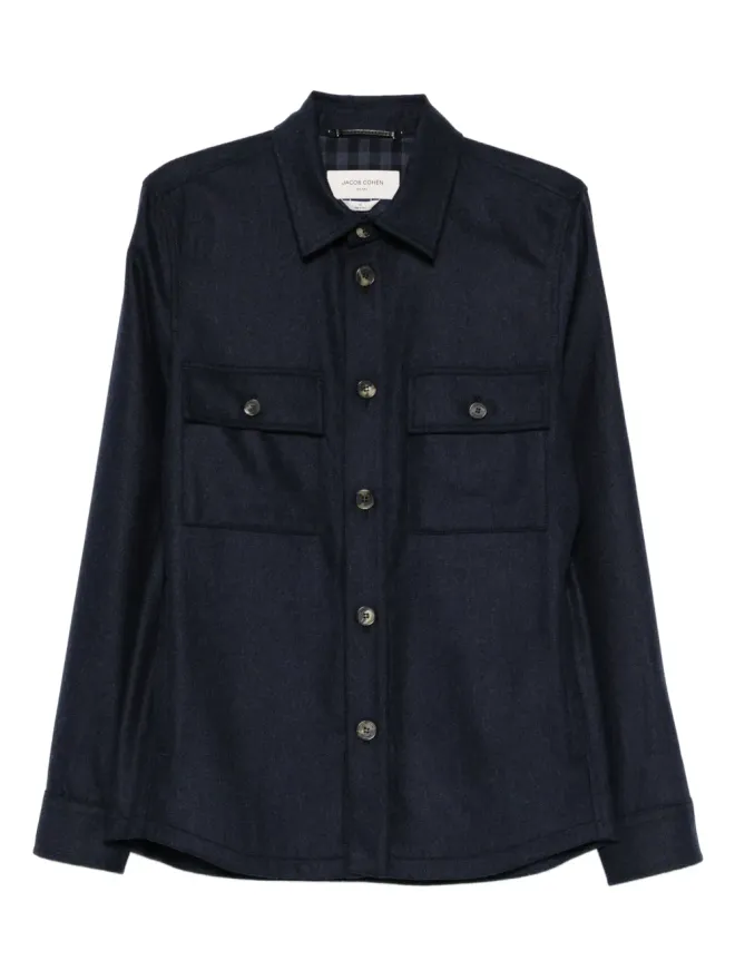 Jacob Cohën Jacob Cohën チェストポケットシャツ ブルーの商品画像