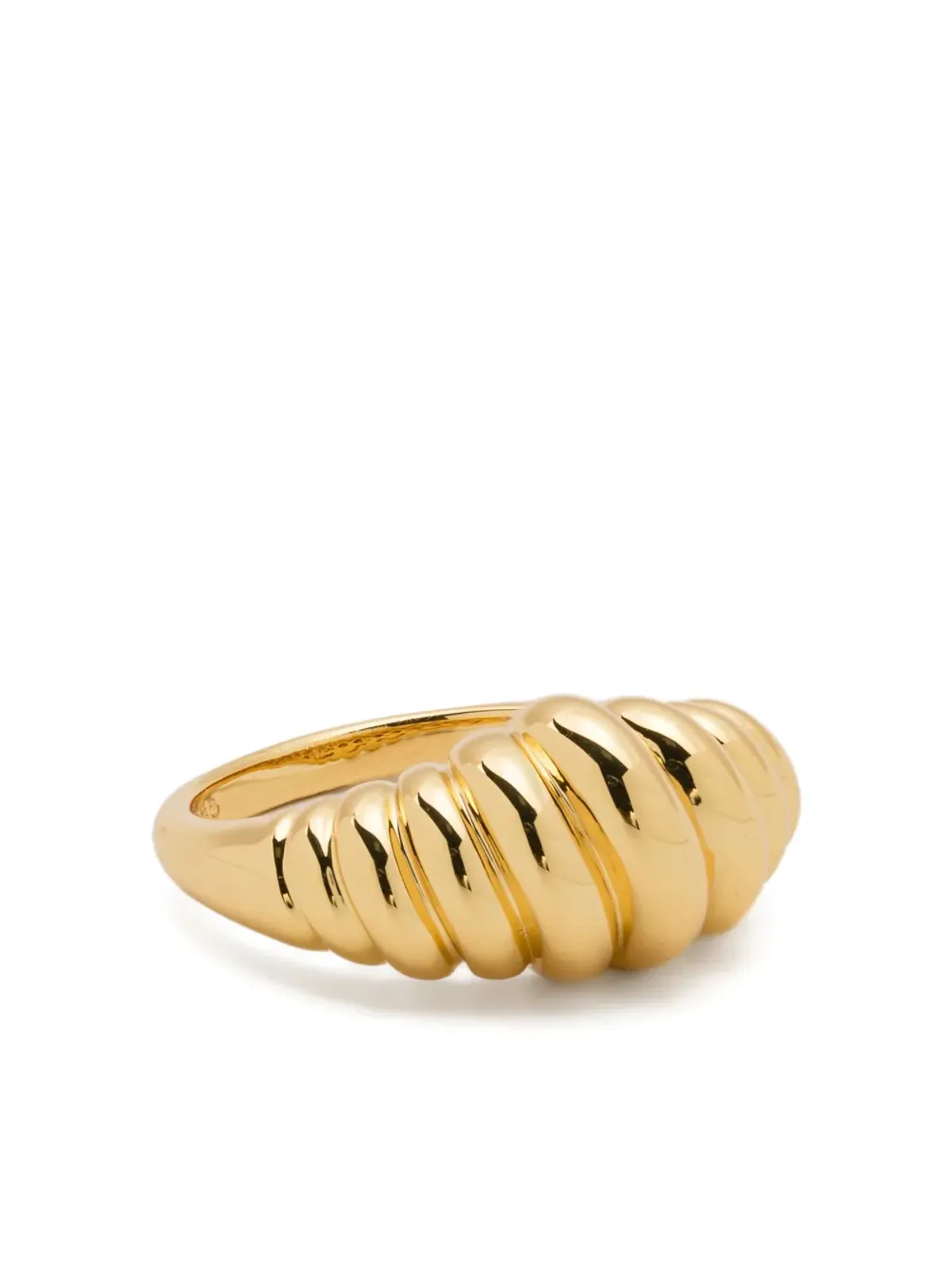 Eddie Borgo 12Kイエローゴールド ボンベイ ロープ リング - 画像1