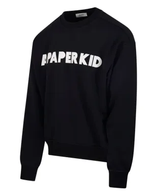 A Paper Kid ロゴスウェットシャツ - ブラック - サムネイル3