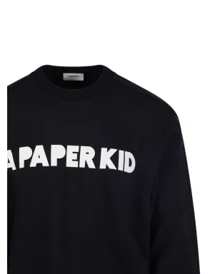 A Paper Kid ロゴスウェットシャツ - ブラック - サムネイル4