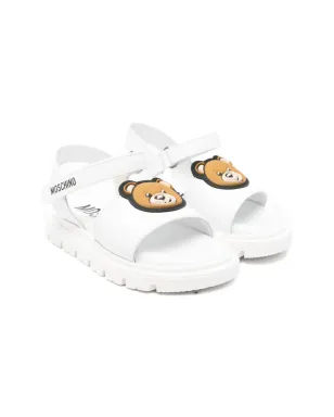 Moschino Kids タッチストラップサンダル - ホワイト - サムネイル1