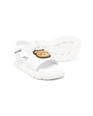Moschino Kids タッチストラップサンダル - ホワイト - サムネイル2