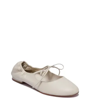 Bernardo 1946 タイ留めエラスティック バレエフラット - White - サムネイル2