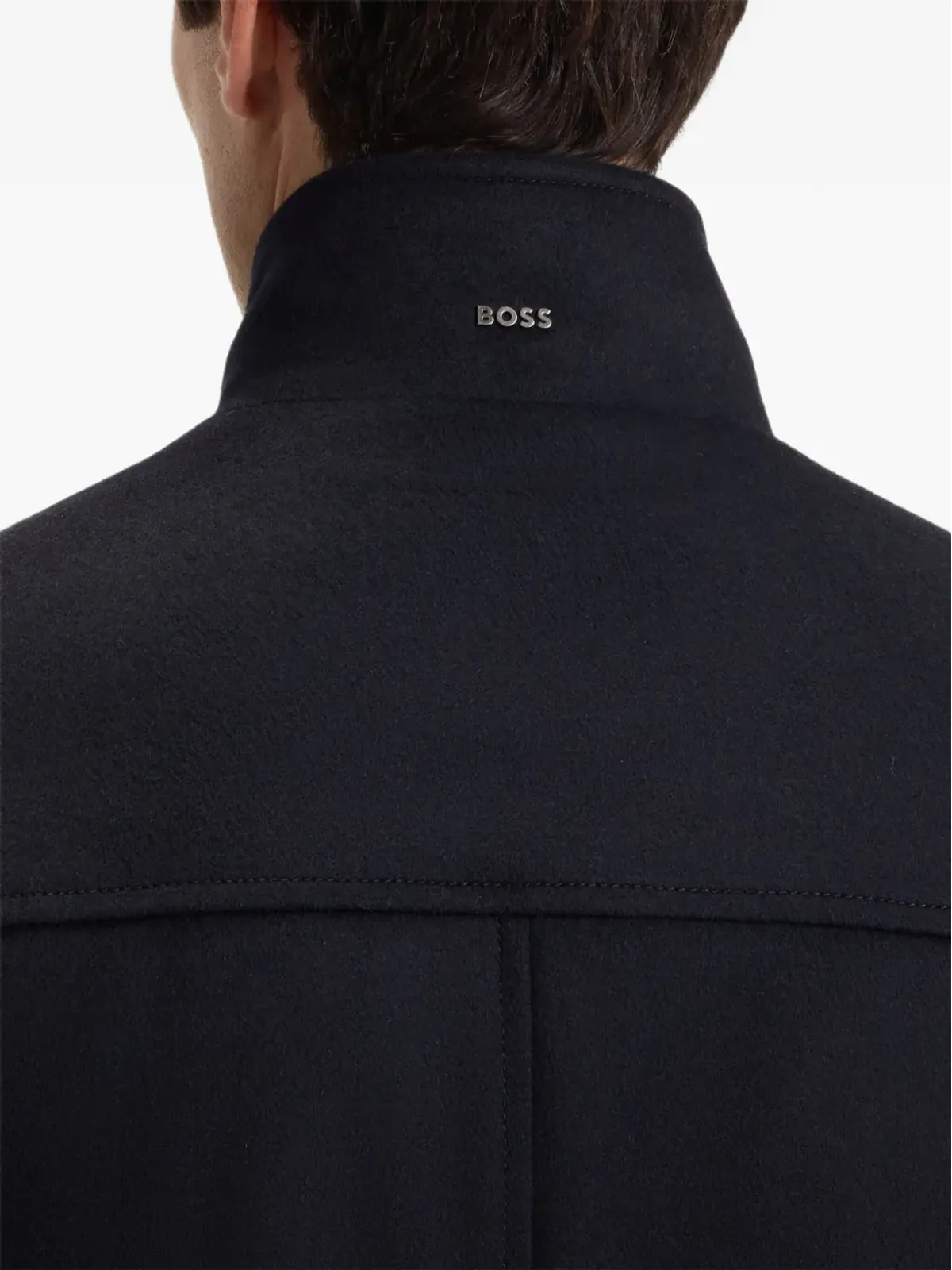 BOSS ハイネック・シングルブレストコート - 画像5