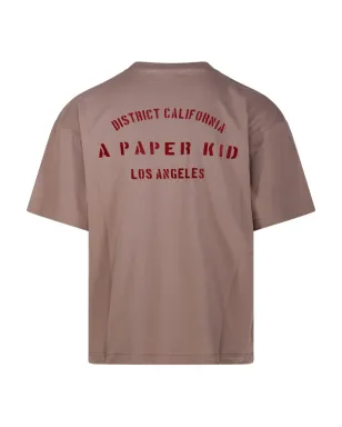 A Paper Kid テキストプリントTシャツ - ブラウン - サムネイル2
