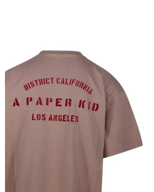 A Paper Kid テキストプリントTシャツ - ブラウン - サムネイル3