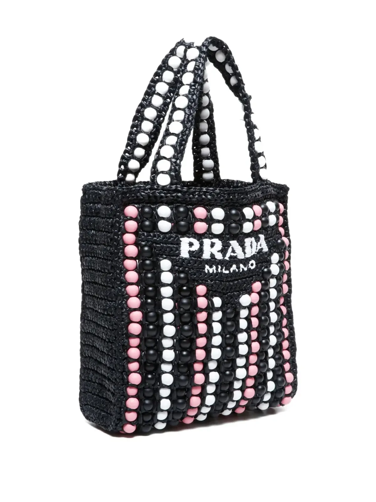 Prada Pre-Owned 2000s raffia tote bag - Black - 画像3