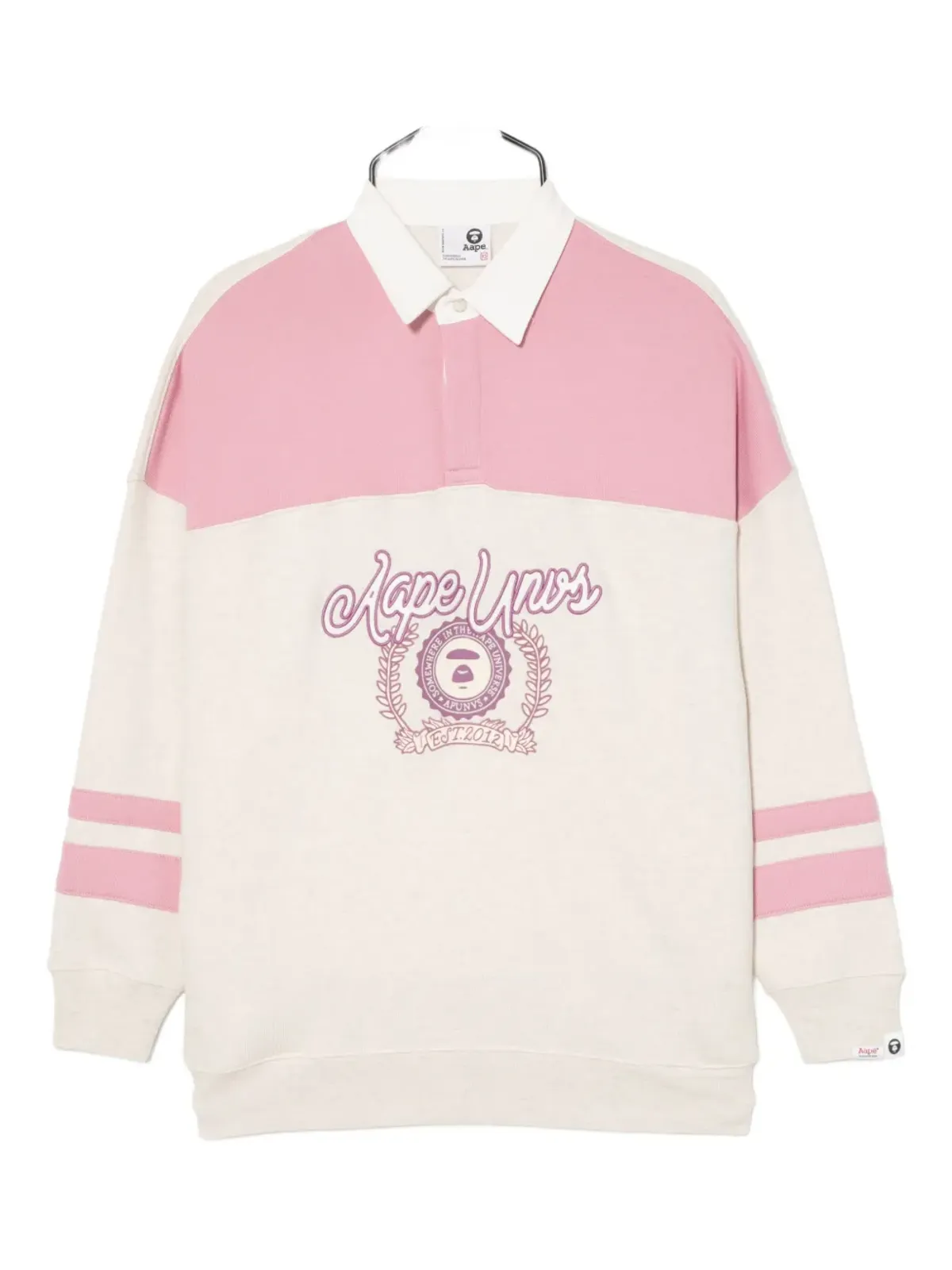 A BATHING APE® 刺繍ロゴ入りコットンポロトップ - 画像1