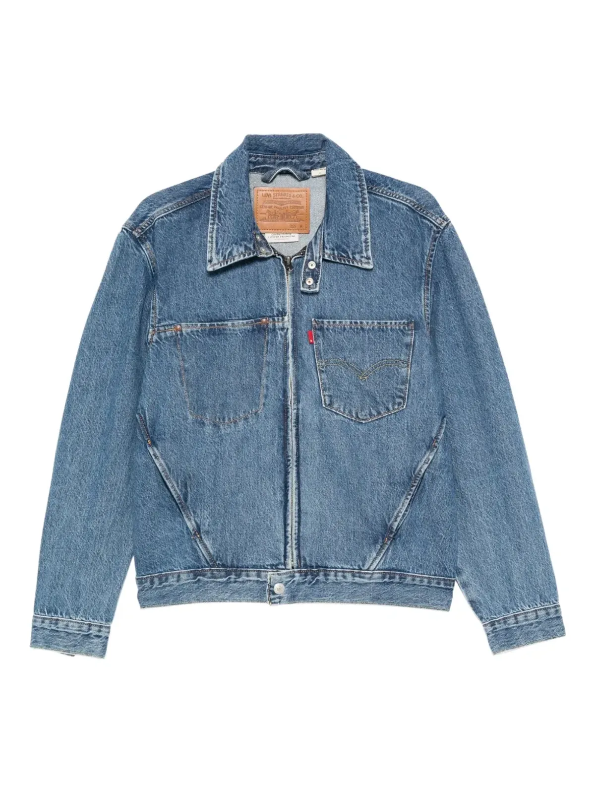 Levi's デニムジャケット ジップフロント ブルー - 画像1