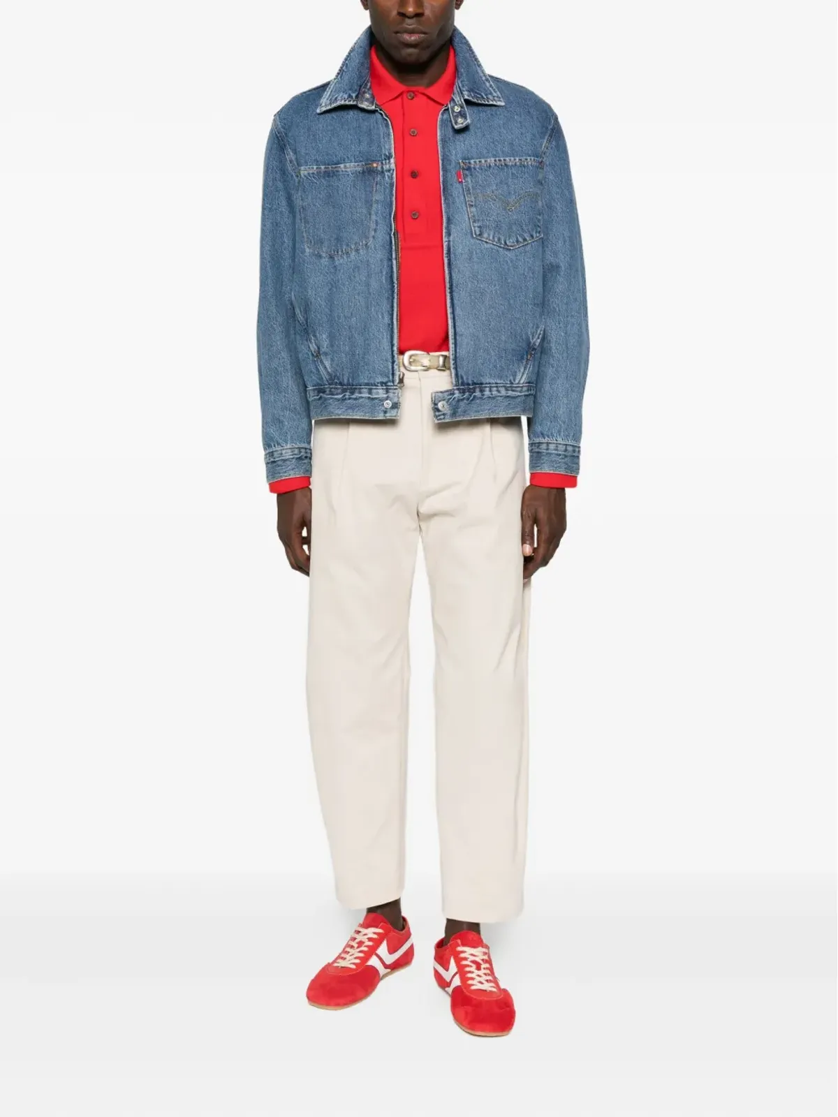 Levi's デニムジャケット ジップフロント ブルー - 画像2