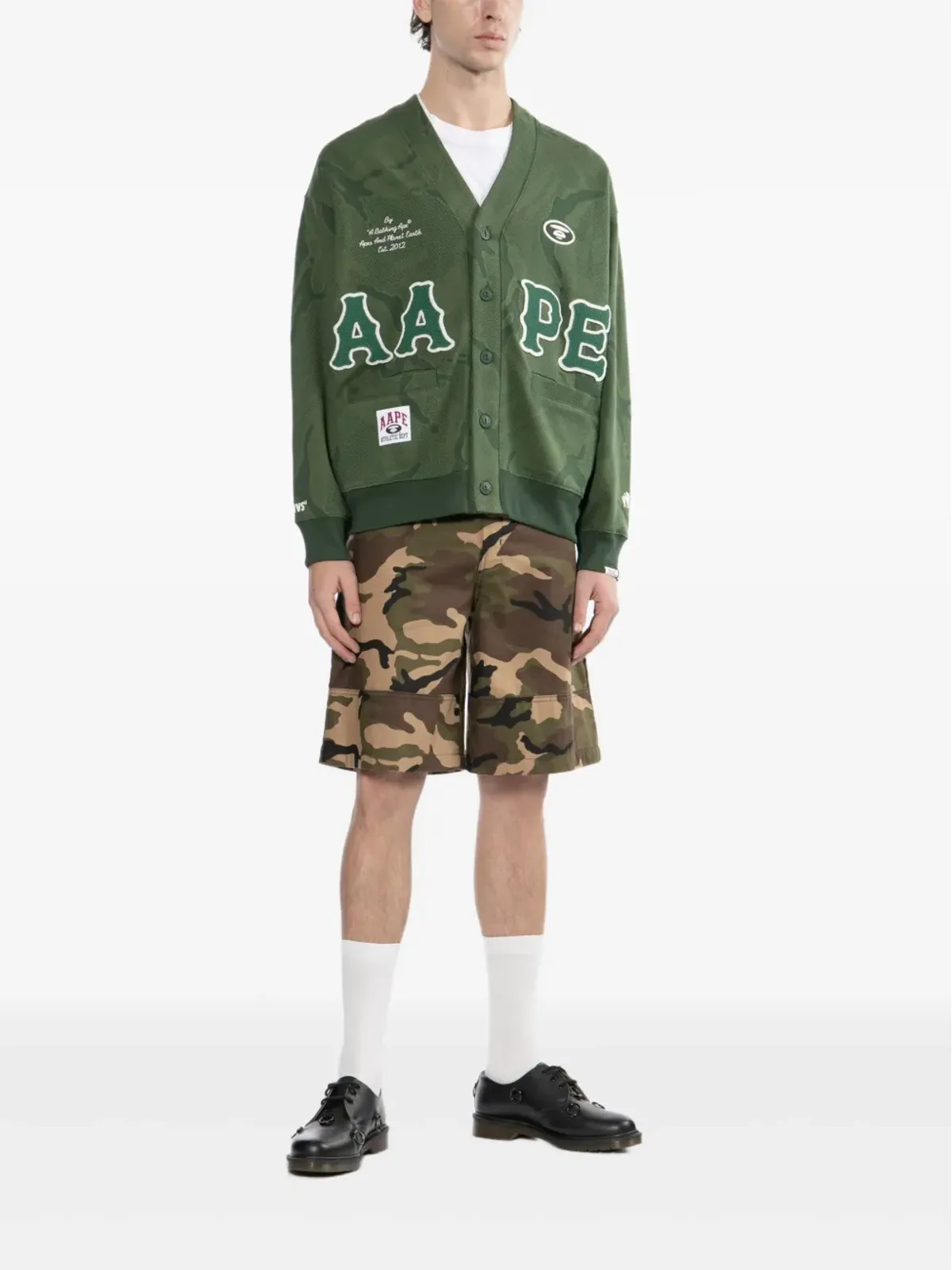 AAPE BY *A BATHING APE® ロゴアップリケ カモフラージュ スウェットシャツ - 画像2