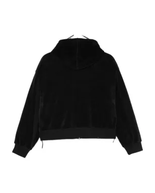 A BATHING APE® ロゴベルベットフーディ ブラック - サムネイル2
