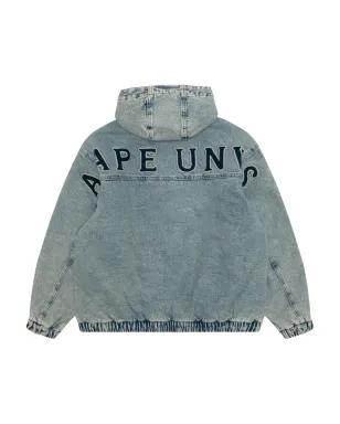 A BATHING APE® フード付きデニムジャケット ブルー - サムネイル2