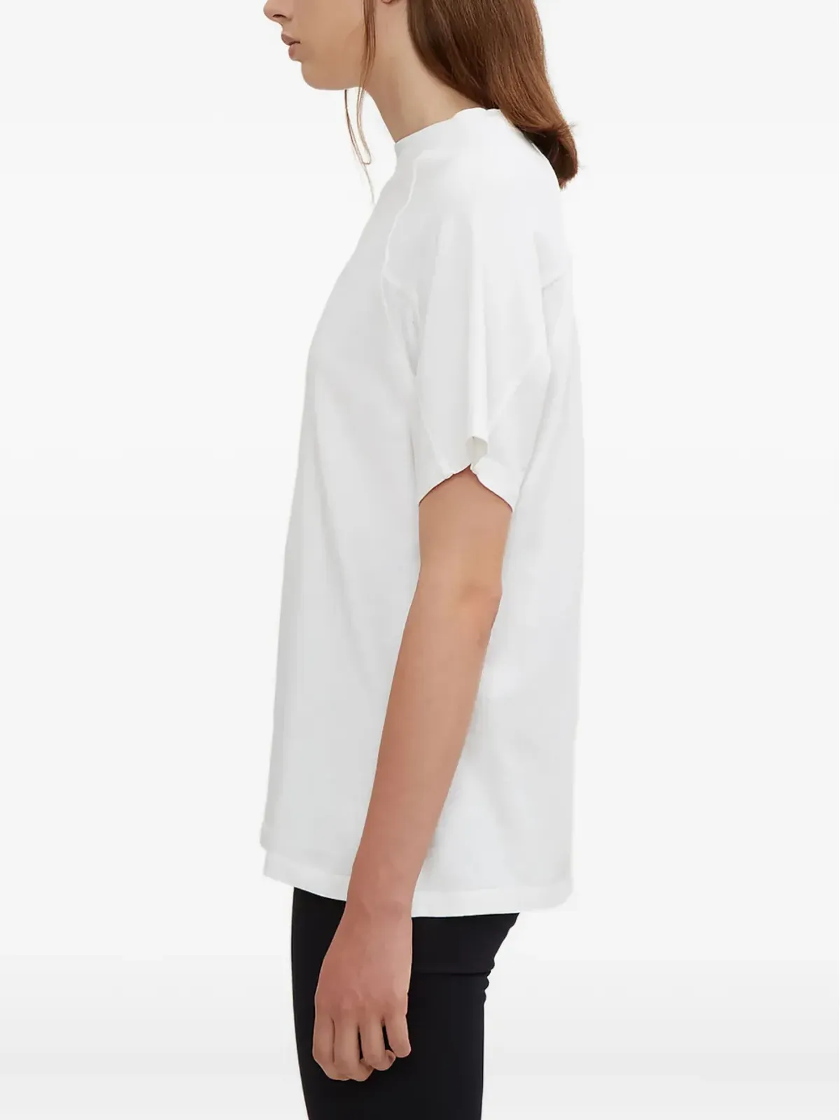Olivier Theyskens リブネックTシャツ - 画像3