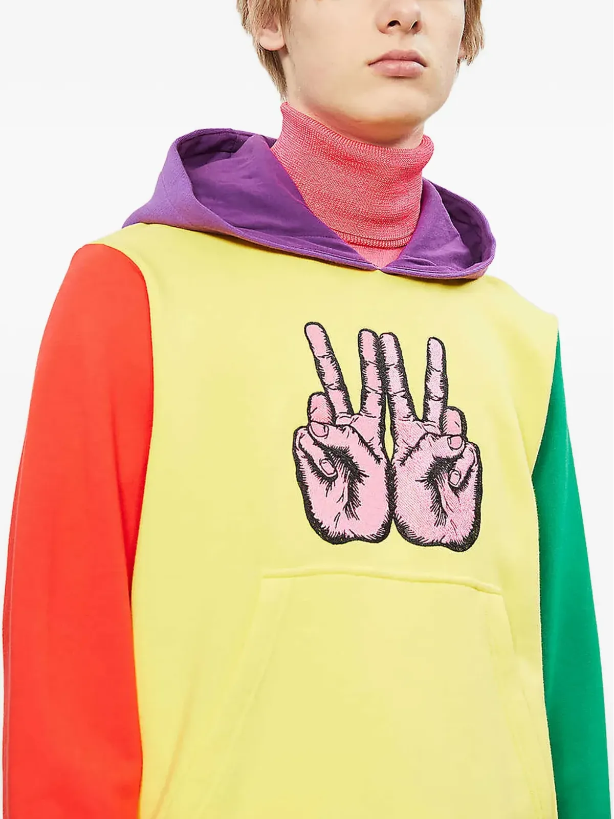 Walter Van Beirendonck W-Peace hoodie - Yellow - 画像4