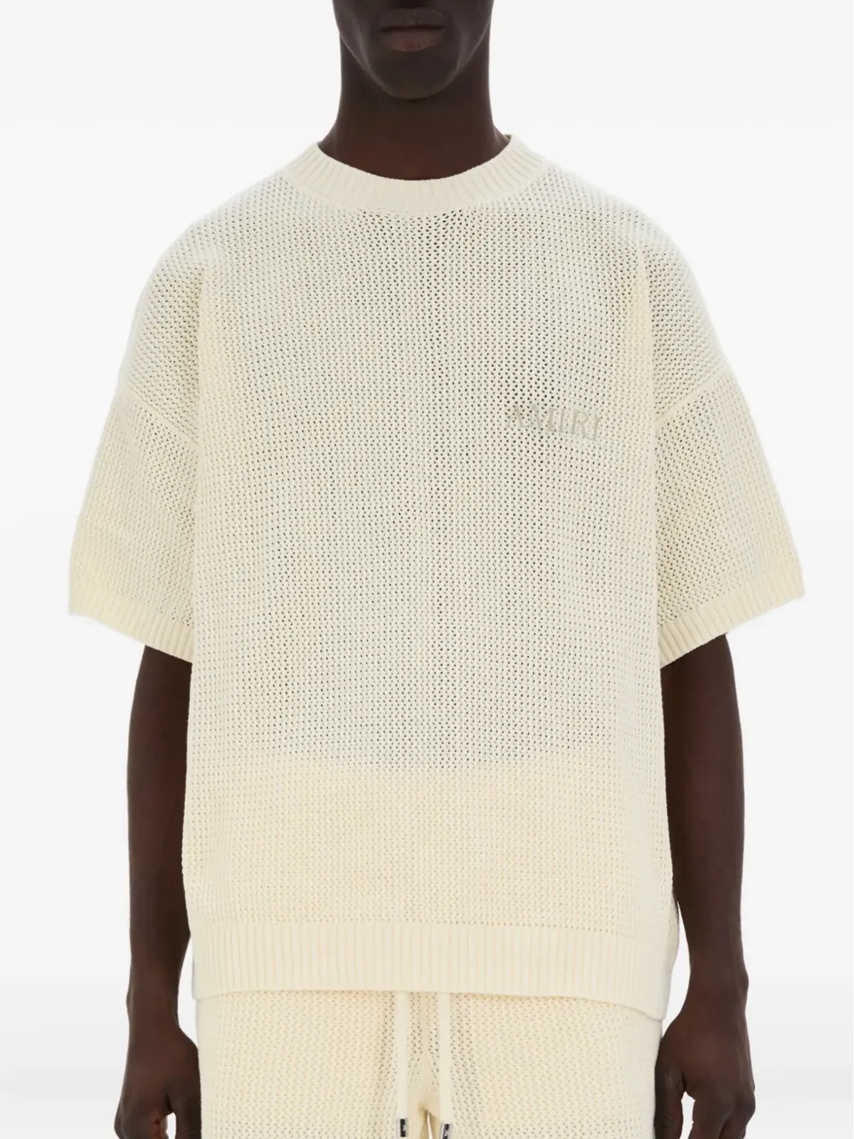 AMIRI オープンニット半袖Tシャツ - 画像2