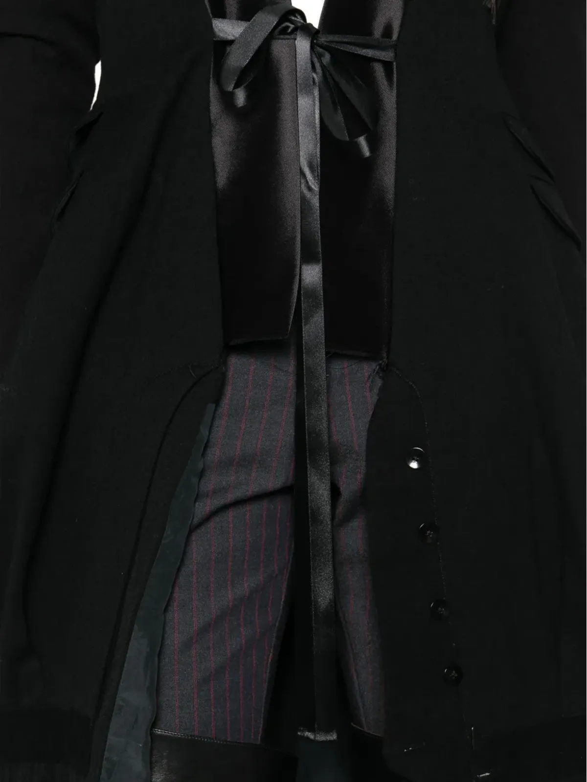 Marc Le Bihan サテンラペル・シングルブレストコート - 画像5