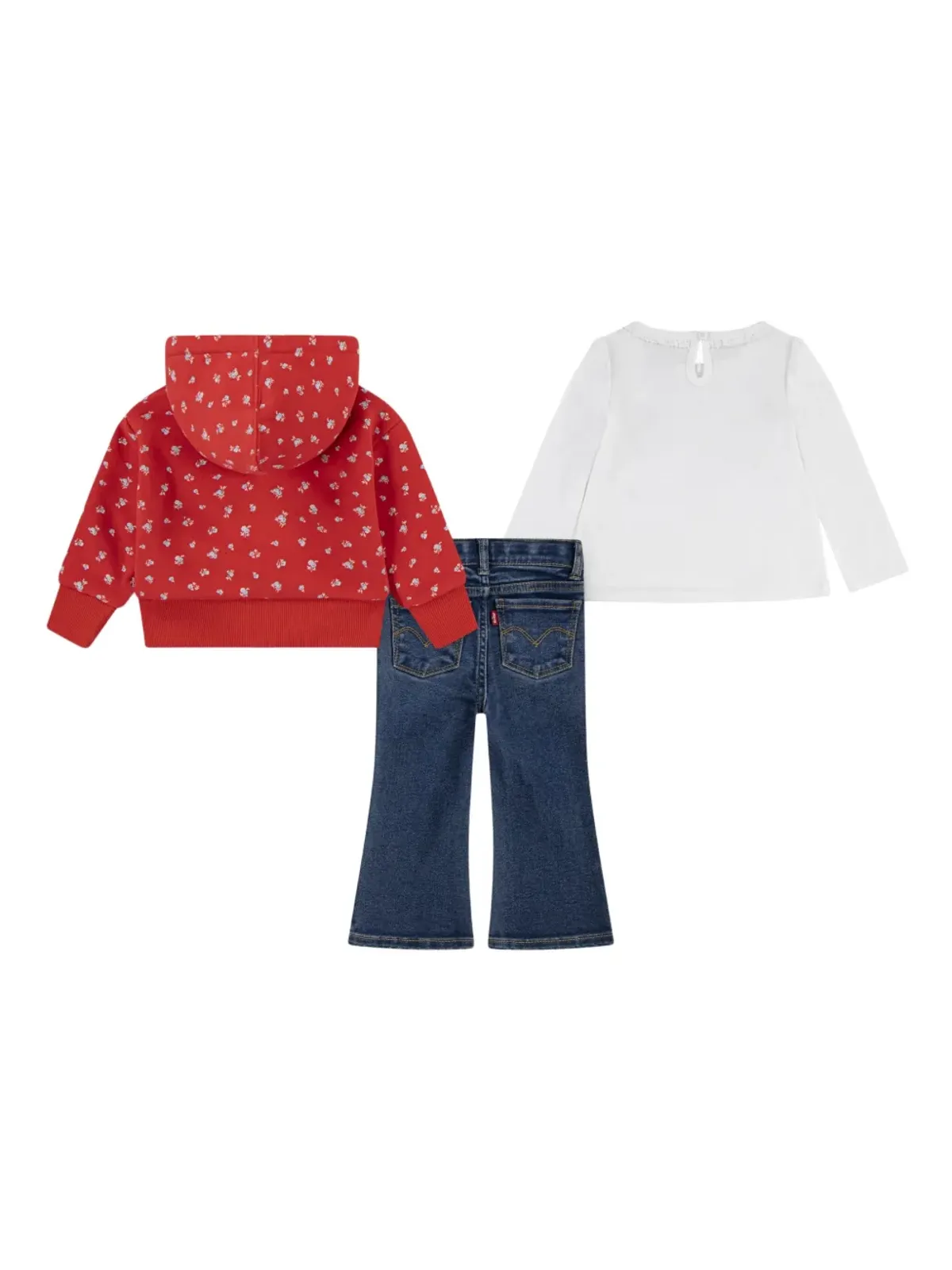 Levi's Kids ロゴディテール ボタン付きトラウザーズセット - 画像2