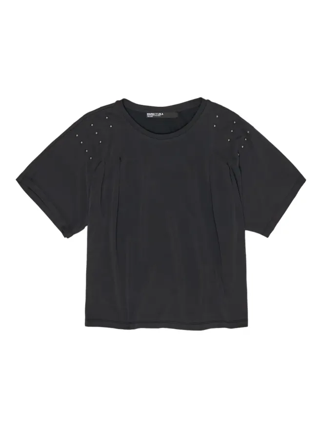 Bimba y Lola Bimba y Lola スタッズ付きTシャツの商品画像